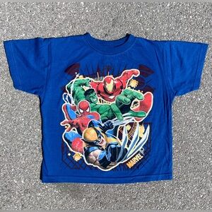 Spider-Man Wolverine Hulk Vtg 2000s Marvel Mad Engine T-Shirt Youth Size (5)